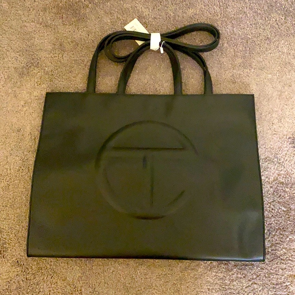 Large Black TELFAR shopping bag